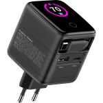 InLine USB Netzteil, 70W, GaN, USB-C PD + USB-A QC, Kabel 60cm, schwarz