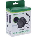 InLine USB Netzteil, 70W, GaN, USB-C PD + USB-A QC, Kabel 60cm, schwarz