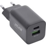 InLine Power Delivery + Quick Charge USB Netzteil, 33W, USB-A + USB-C, schwarz