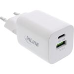 InLine Power Delivery + Quick Charge USB Netzteil, 33W, USB-A + USB-C, weiß