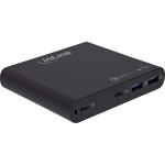 InLine USB Netzteil, GaN Ladegerät, 4-Port, 2x USB-C + 2x USB-A, 120W, schwarz