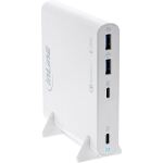 InLine USB Netzteil, GaN Ladegerät, 4-Port, 2x USB-C + 2x USB-A, 120W, weiß