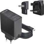 InLine TravelCharge USB-C Netzteil 140W, GaN, festes Kabel, EU/UK/US, schwarz
