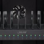 InLine Mobiler Ladeschrank, 32x USB-C, 2000W, PD3, QC5, abschließbar, schwarz