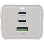 InLine USB Netzteil, GaN Ladegerät, 2x USB-C, 1x USB-A, mit Schutzkontaktbuchse