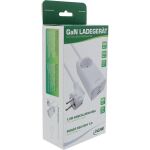 InLine USB Netzteil, GaN Ladegerät, 2x USB-C, 1x USB-A, mit Schutzkontaktbuchse