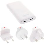 InLine USB Reise-Netzteil Ladegerät, Dual USB-C, PD, PPS, 65W, flach, weiß