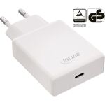 InLine USB Netzteil Ladegerät, Single USB-C, PD, AVS, 65W, weiß