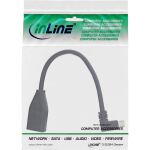 InLine Micro-USB OTG Adapterkabel, Micro-B ST gewinkelt an USB A BU, 0,1m
