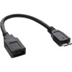 InLine USB 3.2 Gen.1 OTG Adapterkabel, Micro-B Stecker an USB A Buchse, 0,15m