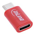 InLine USB-Datenblocker, Adapter USB-C Stecker an USB-C Buchse, bis 240 W PD