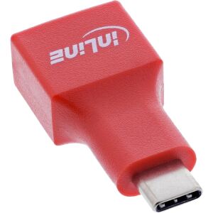 InLine USB-Datenblocker, Adapter USB-C Stecker an USB-A Buchse, 5 V, 1,5 A