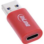 InLine USB-Datenblocker, Adapter USB-A Stecker an USB-C Buchse, 5 V, 1,5 A