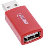 InLine USB-Datenblocker, Adapter USB-A Stecker an USB-A Buchse, 5 V, 1,5 A