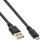 InLine Micro-USB 2.0 Flachkabel, USB-A auf Micro-B, schwarz, 0,5 m