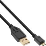 InLine Micro-USB 2.0 Kabel, USB-A ST an Micro-B ST, vergoldete Kontakte, 1,5m