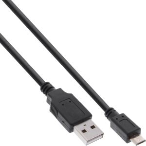 InLine Micro-USB 2.0 Kabel, Schnellladekab., USB-A ST/Micro-B ST, schwarz, 1,5m
