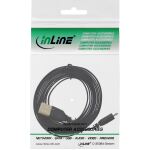 InLine Micro-USB 2.0 Flachkabel, USB-A auf Micro-B, schwarz, 3 m