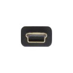 InLine USB 2.0 Flachkabel, USB A an Mini-B, schwarz, 0,3m