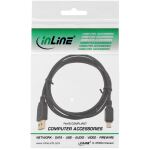 InLine USB 2.0 Mini-Kabel, USB A ST/Mini ST 5pol, schwarz, vergold. Kont., 0,5m