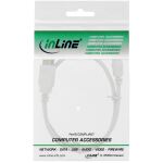 InLine USB 2.0 Mini-Kabel, USB A Stecker an Mini-B Stecker (5pol), weiß, 0,5m