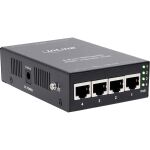 InLine PoE+ 10Gigabit Injektor Hub 4 Port (4x PoE+), 10Gb/s, Metall, lüfterlos