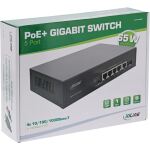 InLine PoE+ Gigabit Netzwerk Switch 5 Port (4x PoE+), 1xSFP, 1Gb/s, Desktop