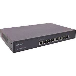 InLine Netzwerk Switch 8-Port, 10Gigabit Ethernet, 19", Metall, Lüfter