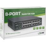 InLine PoE+ Gigabit Netzwerk Injektor Hub 8 Port (8x PoE+), 1Gb/s, 19" 1HE
