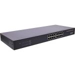 InLine Gigabit Netzwerk Switch 16-Port, 1Gb/s, 19" 1HE, Metall, lüfterlos