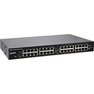 InLine PoE+ Gigabit Netzwerk Injektor Hub 16 Port (16x PoE+), 1Gb/s, 19"1HE