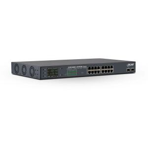 InLine PoE++ Gigabit Netzwerk Switch 16 Port, 1Gb/s, 2xSFP,19"1HE(inkl. Winkel)