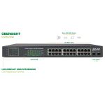 InLine PoE+ Gigabit Netzwerk Switch 24 Port, 1Gb/s, 2xSFP,19"1HE (inkl. Winkel)