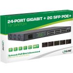 InLine PoE+ Gigabit Netzwerk Switch 24 Port, 1Gb/s, 2xSFP,19"1HE (inkl. Winkel)