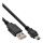 InLine USB 2.0 Mini-Kabel, USB A ST an Mini-B ST (5pol), schwarz, 3m
