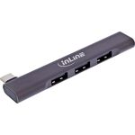 InLine Slim USB-C Hub, 4-Port, USB 3.0 + 3x USB 2.0, schmale Bauform