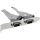 Serielles Slotblech 2-fach, 9pol Stecker an 10pol Buchsenleiste, 1:1, 0,18m