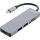 InLine Multi-Hub USB 3.2 Gen.1, 2x USB-A, HDMI 4K/30Hz, Cardreader, Alu, grau