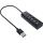 InLine USB 2.0 Hub, 4 Port, schwarz, mit USB DC Kabel, Kabel 30cm, schmal