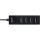 InLine USB 2.0 Hub, 4 Port, schwarz, mit USB DC Kabel, Kabel 30cm, schmal