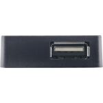 InLine USB 2.0 Hub, 4 Port, schwarz, mit USB DC Kabel, Kabel 30cm