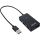 InLine USB 2.0 Hub, 4 Port, schwarz, mit USB DC Kabel, Kabel 30cm