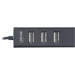 InLine USB 2.0 4-Port Hub, USB-C Stecker auf 4x USB-A Buchse, Kabel 15cm