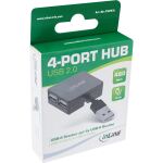 InLine USB 2.0 4-Port Hub, USB-A Stecker auf 4x USB-A Buchse, Kabel 4cm