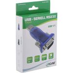 InLine USB zu Seriell Adapter, ST A an 9pol Sub D ST, mit USB Verlängerung 0,8m