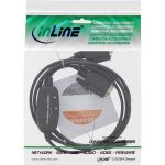 InLine USB 2.0 zu 2x Seriell Adapterkabel Stecker A an 2x 9pol SubD ST, 1,5m