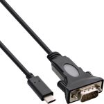 InLine USB zu Ser, Adapterkabel, USB-C an 9pol Sub D Stecker, mit 9-25pol Adap.