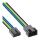 InLine Lüfterkabel Verlängerung PWM, 4pol Molex Stecker / Buchse, 0,70m