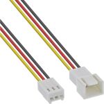 InLine Lüfterkabel Verlängerung, 3pol Molex Stecker/Buchse, Tachosignal, 1m