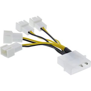 InLine Lüfter Adapterkabel, 4x Lüfter 3pol an 13,34cm (5,25")